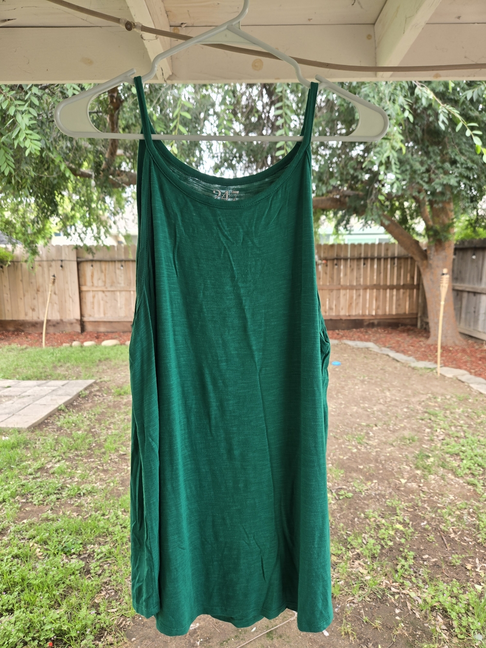Women’s Green Sleeveless Tank Top-Maurices